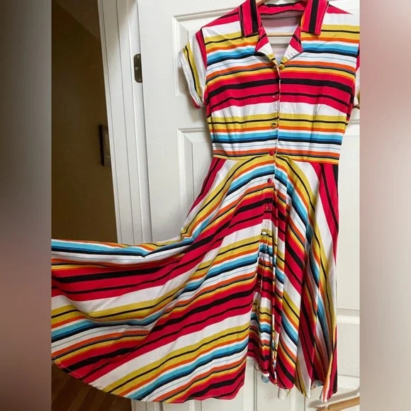 Rainbow shirt dress - Picture 3 of 4